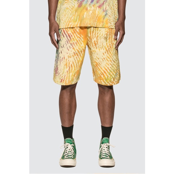 Adidas x Pharrell Williams HU Shorts Mens Large Yellow AOP Graphic Casual Size S - Picture 15 of 15